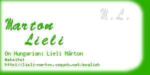marton lieli business card